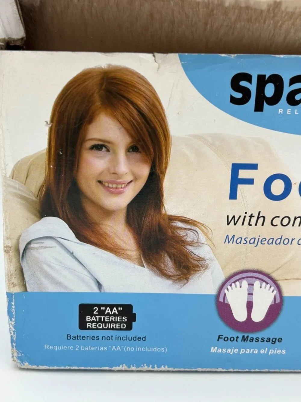 Spa Massage Foot Massager Vibration Slipper Style Relaxation Beige Fleece Soft